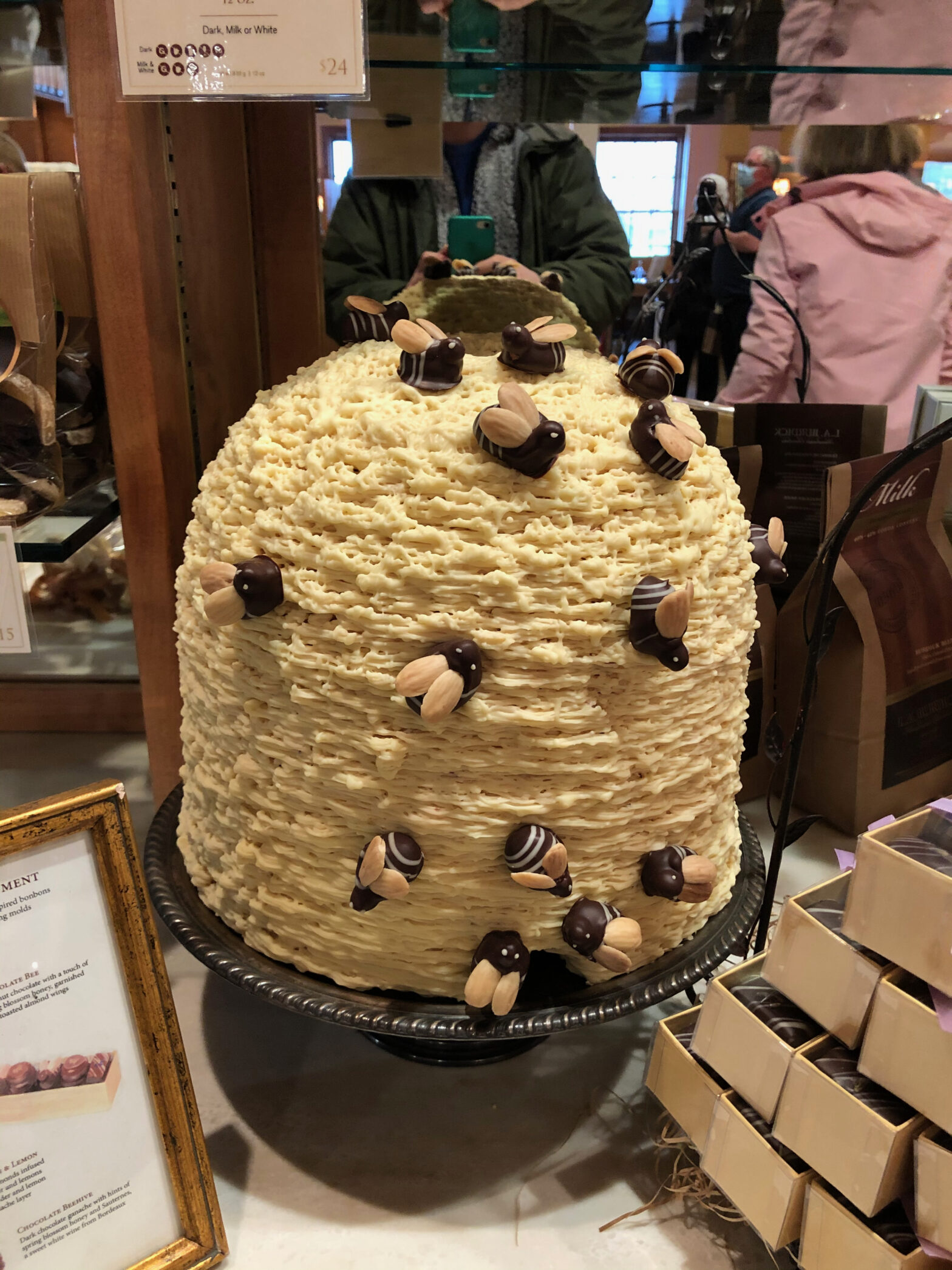White Chocolate Beehive at Burdick's in Walpole, NH